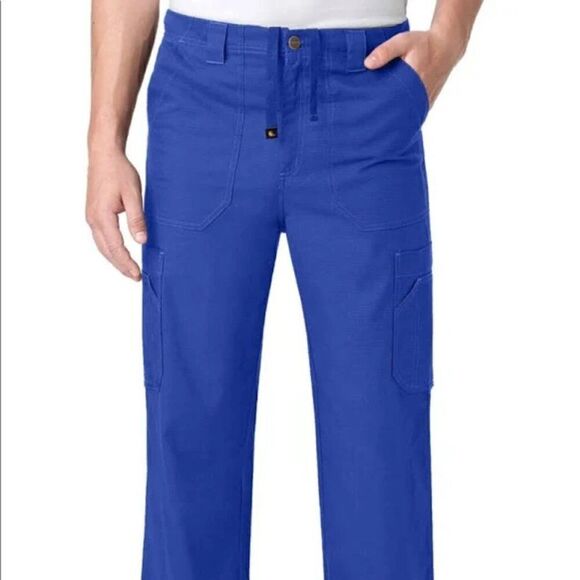 EUC Carhartt Mens Drawstring Cargo Navy Blue Pants - Picture 1 of 10